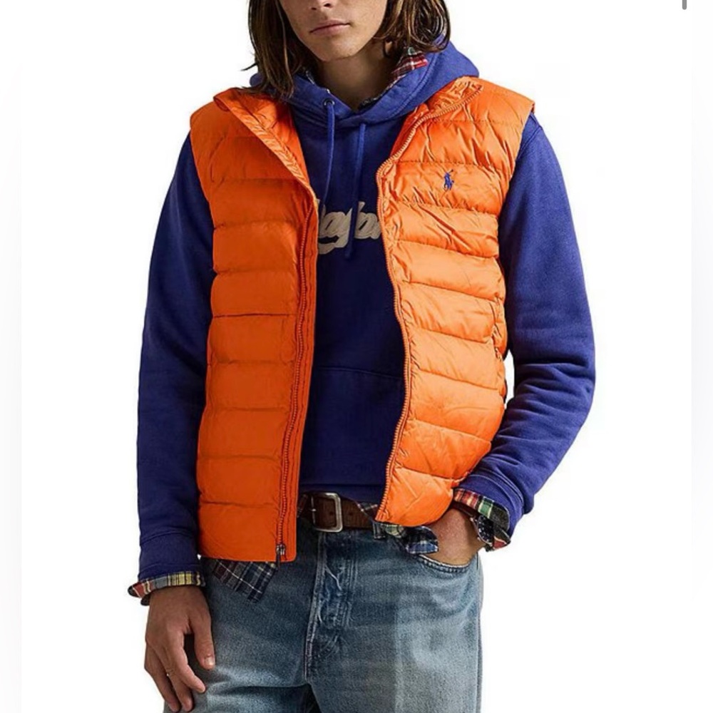 Polo Ralph Lauren - Colden Packable Matte Vest - Orange - Men’s Medium